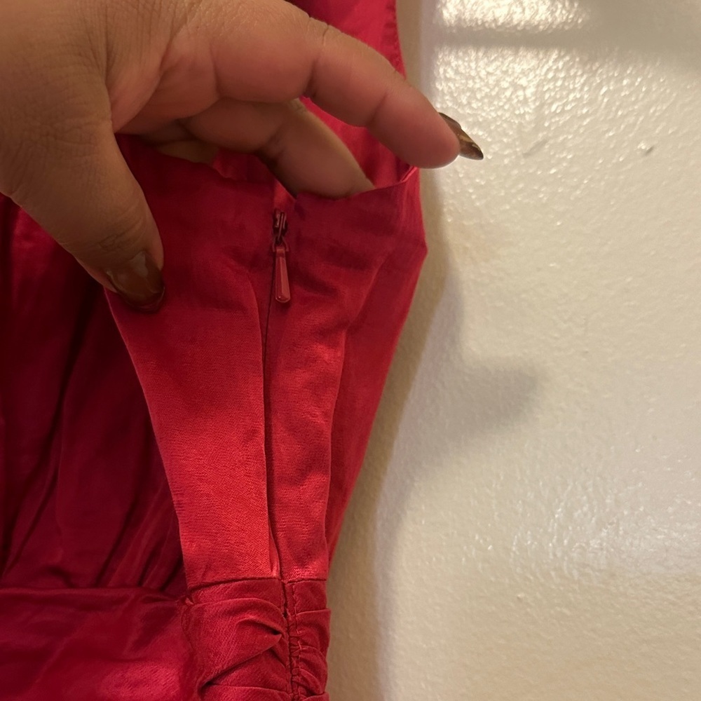 Tracy Reese Vibrant Red Sleeveless Midi Dress - Picture 8 of 12